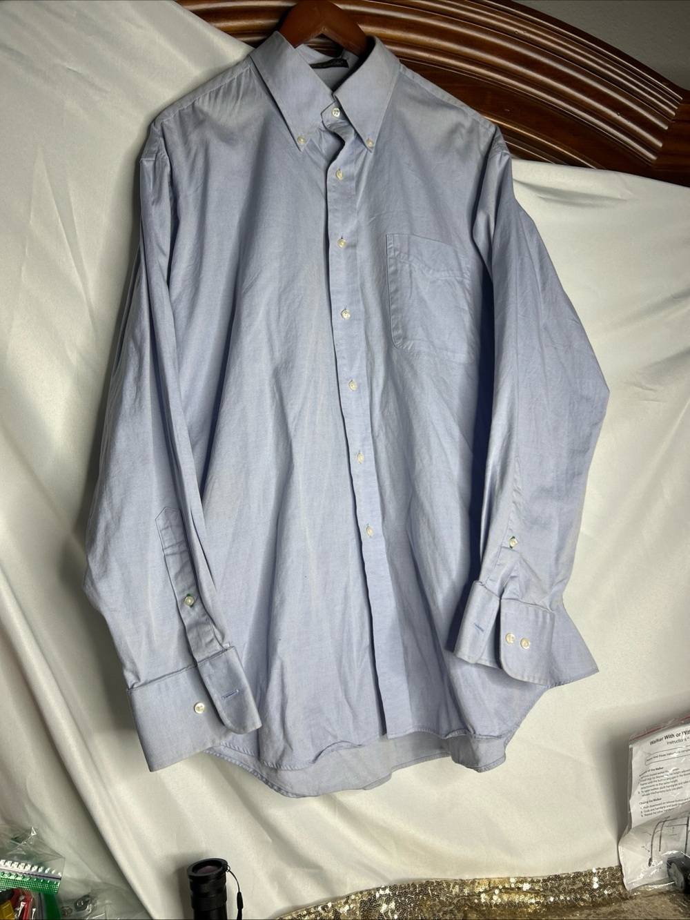 TOMMY HILLFIGER button down vintage Y2K  light Blue 17/34/35 XL